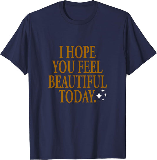 Brown Color Beautiful Hope Brown Graphic T-Shirt - T-Shirt | Navy