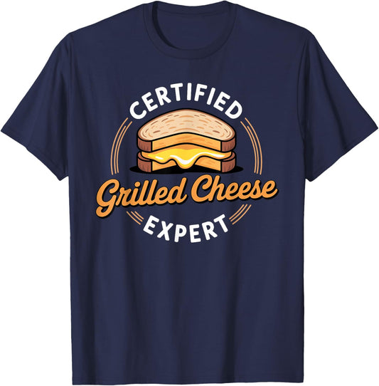 Funny Grilled Cheese Art Women Grilled Cheese Lover T-Shirt - T-Shirt | Navy