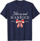 Merry and Married Est 2025 Coquette Couple Matching T-Shirt - T-Shirt | Navy