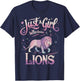 Girls Lions Shirt Lovers Men Women T-Shirt - T-Shirt | Navy