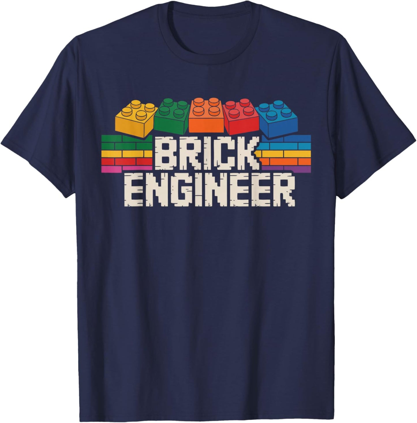 Funny Brick Builder Blocks Building Master Builder T-Shirt - T-Shirt | Navy