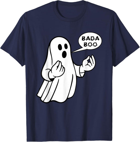 Bada Boo Italian Ghost Funny Halloween T-Shirt - T-Shirt | Navy