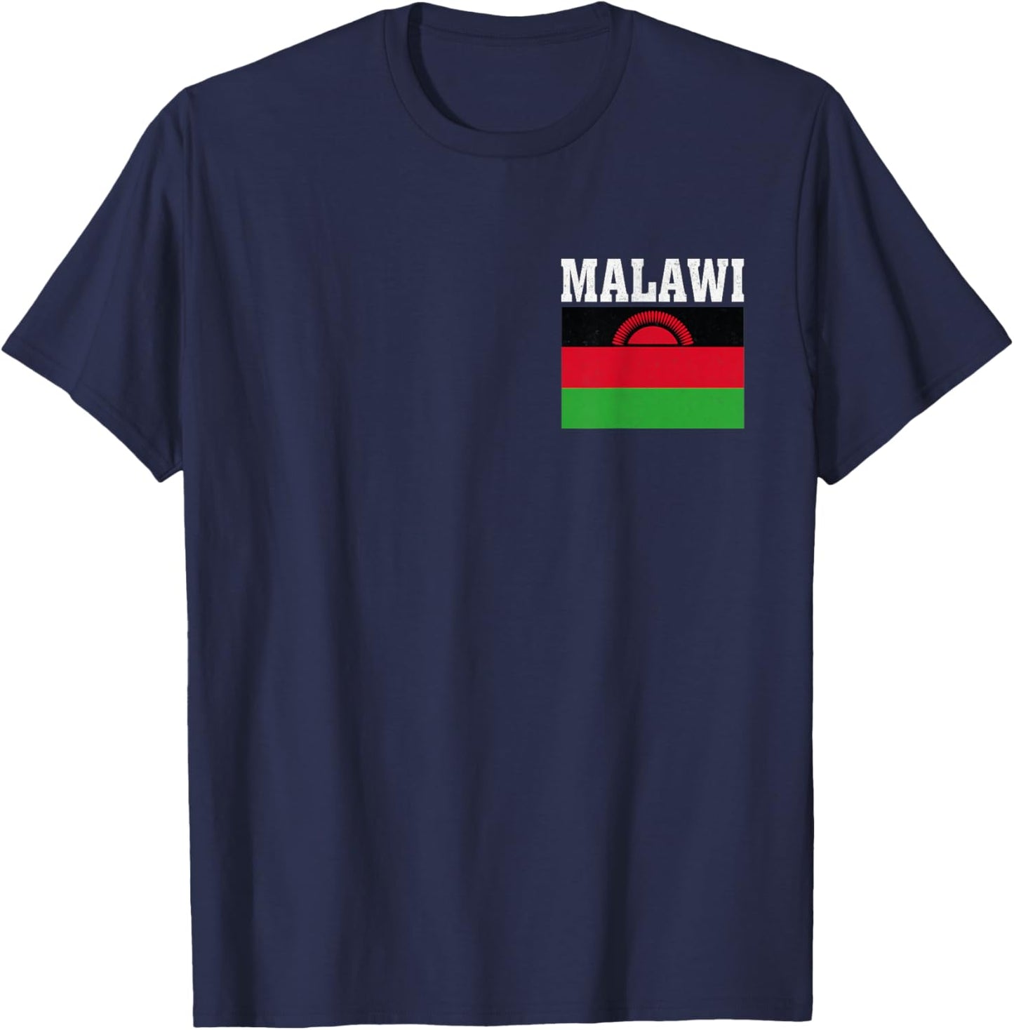 Malawi Flag Patriotic National Roots Souvenir T-Shirt - T-Shirt | Navy