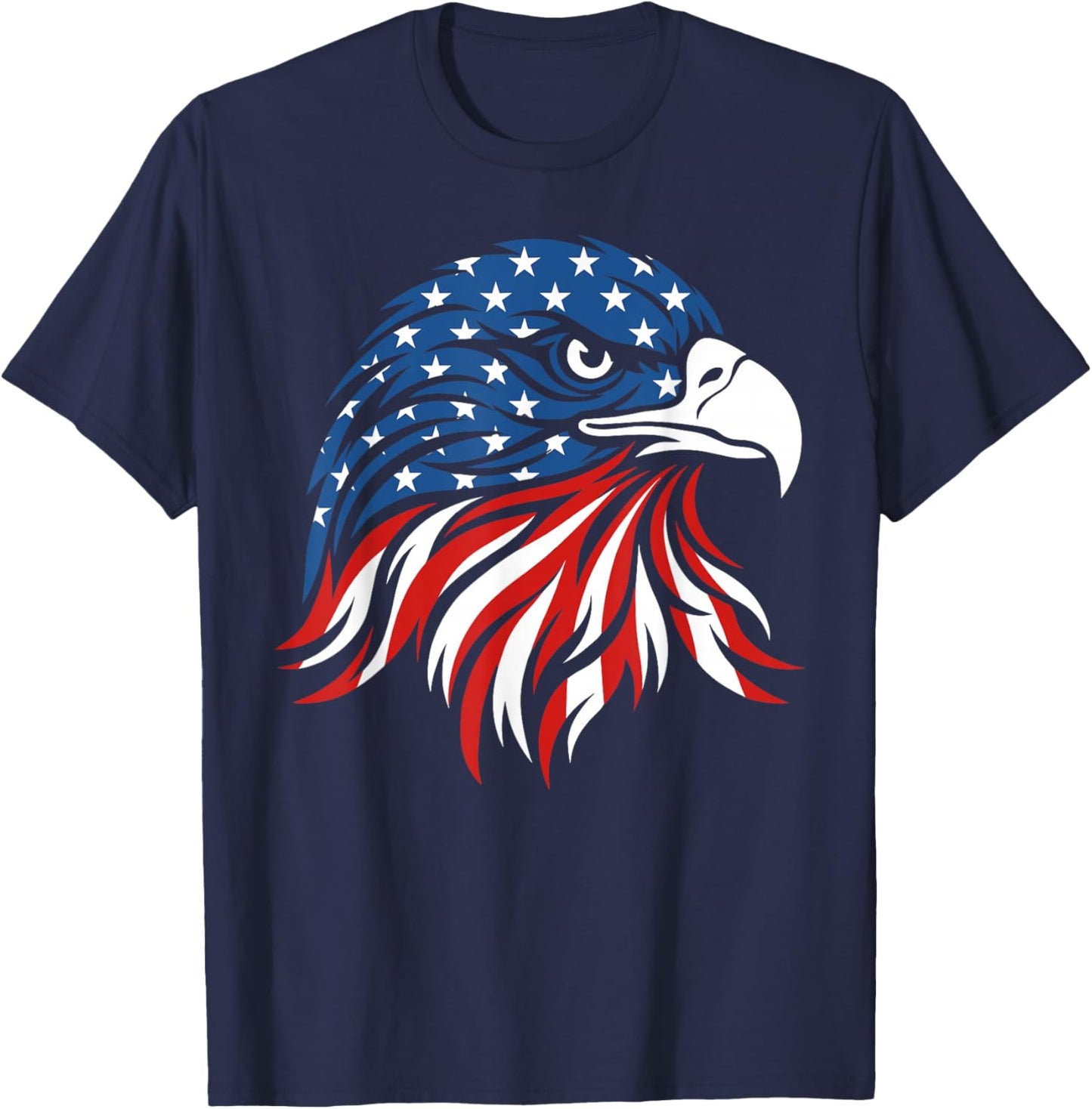 Bald Eagle 4th of July Independence Day Retro Eagle T-Shirt - T-Shirt | Navy