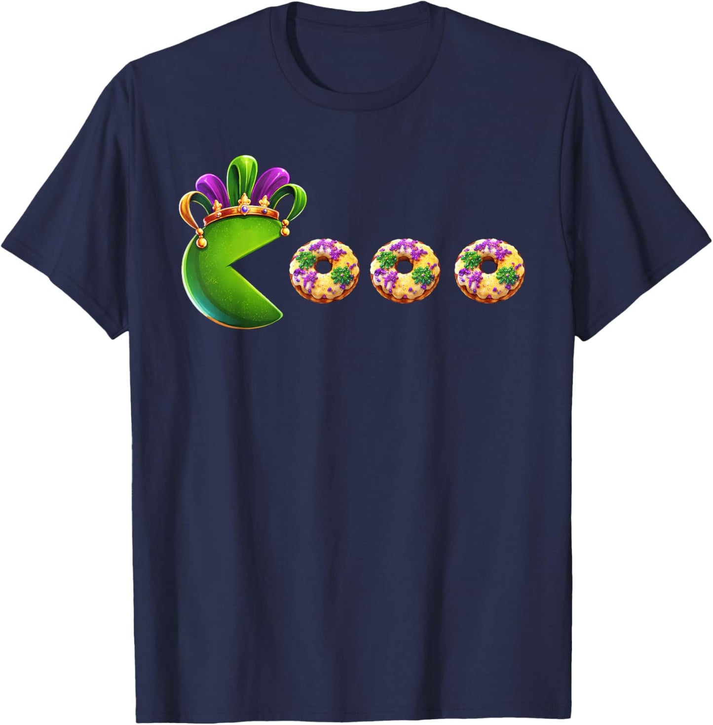 Gamer Mardi Gras Carnival Jester Beads Gaming Boys Teen T-Shirt - T-Shirt | Navy