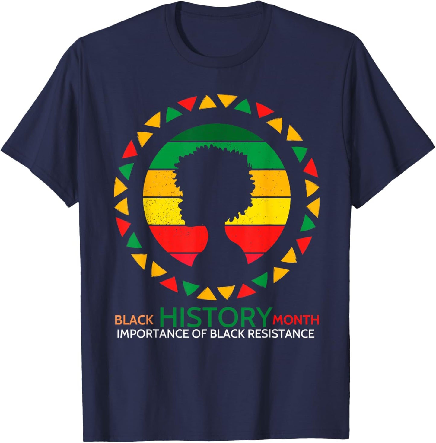 Black History Month African American T-Shirt - T-Shirt | Navy