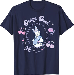 Disney Daisy Duck Love Always Locket Coquette Style T-Shirt - T-Shirt | Navy