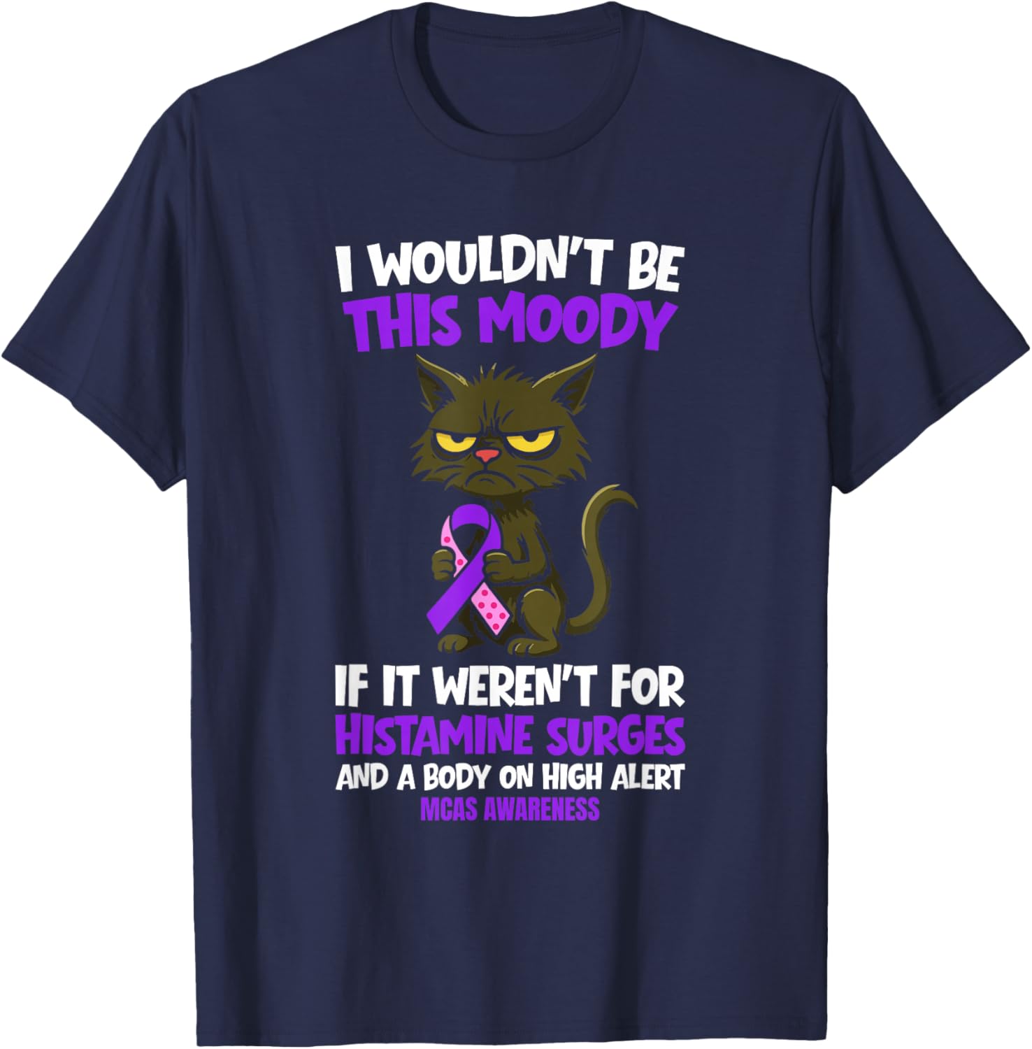 Mast Cell Activation Syndrome Awareness MCAS Warrior T-Shirt - T-Shirt | Navy