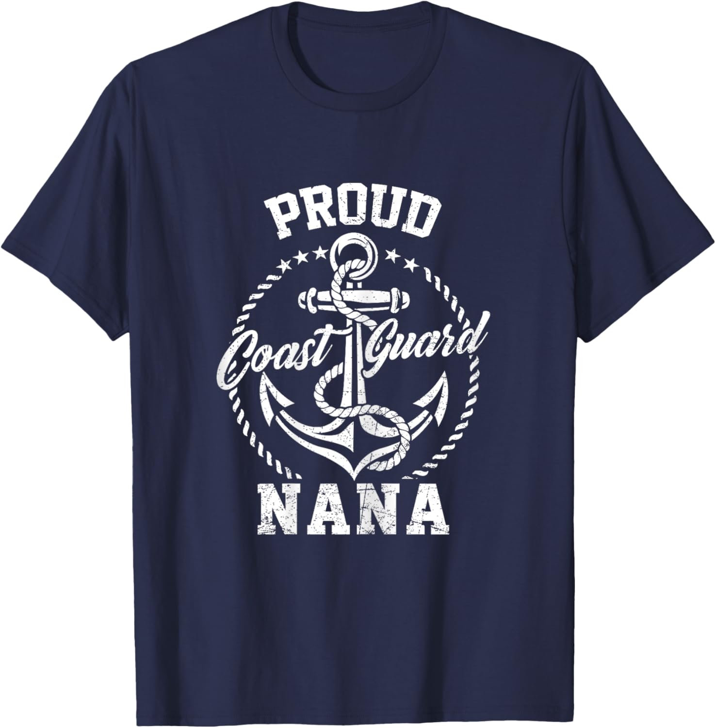 Proud Coast Guard Nana USCG Coastie Family Matching T-Shirt - T-Shirt | Navy