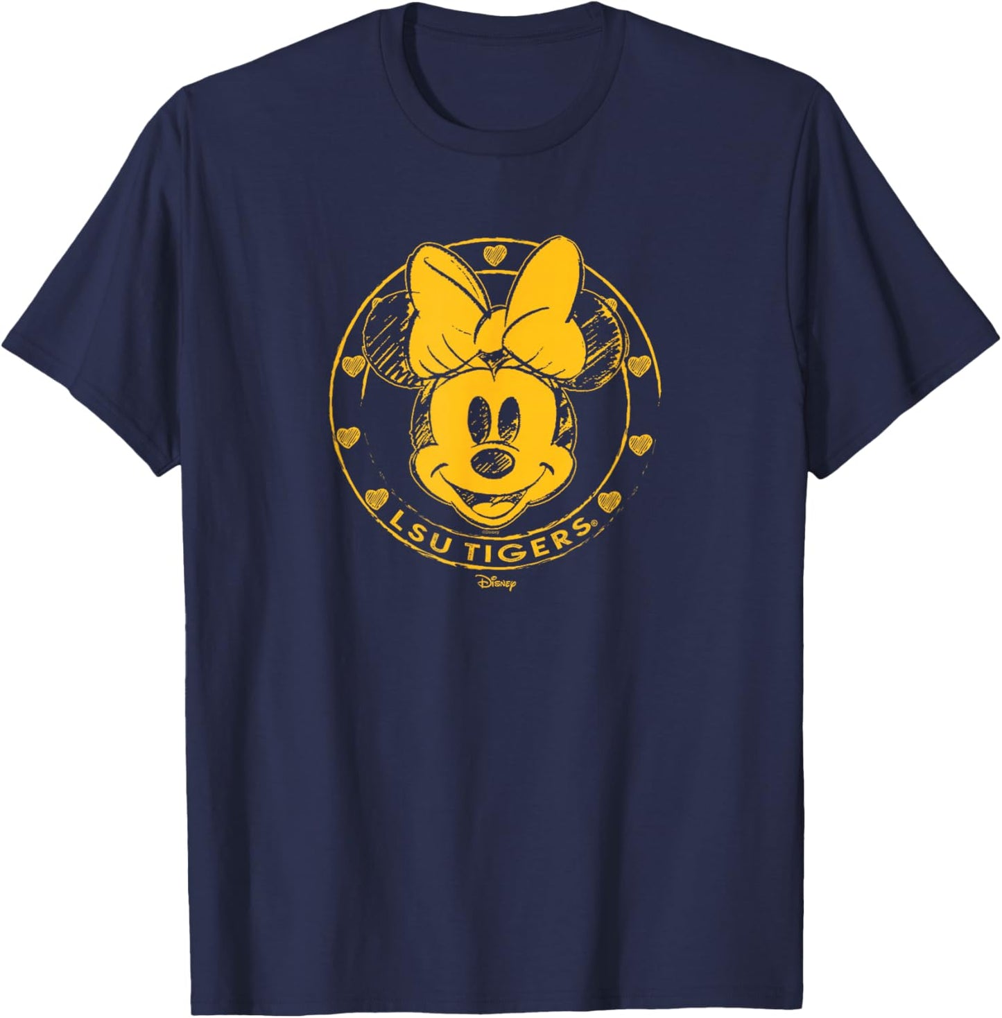 LSU Tigers Minnie Mouse Sketch Officially Licensed T-Shirt - T-Shirt | Navy