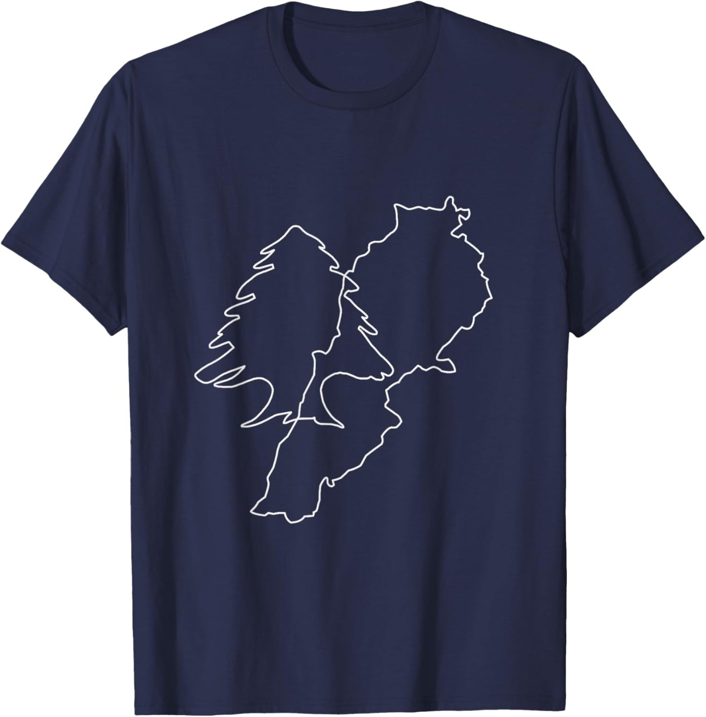 Lebanon Flag Map Beirut, Cedar Tree Lebanese Heritage Design T-Shirt - T-Shirt | Navy