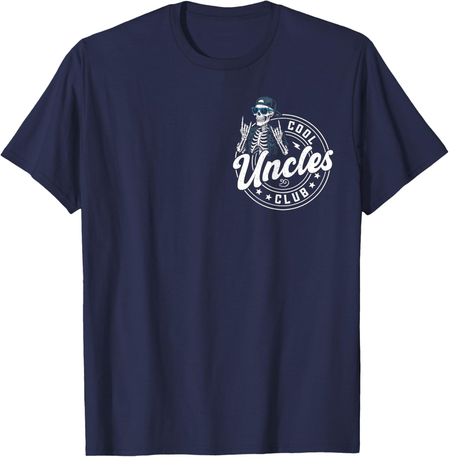 Retro Cool Uncles Club Funny Skeleton New Uncle Men T-Shirt - T-Shirt | Navy