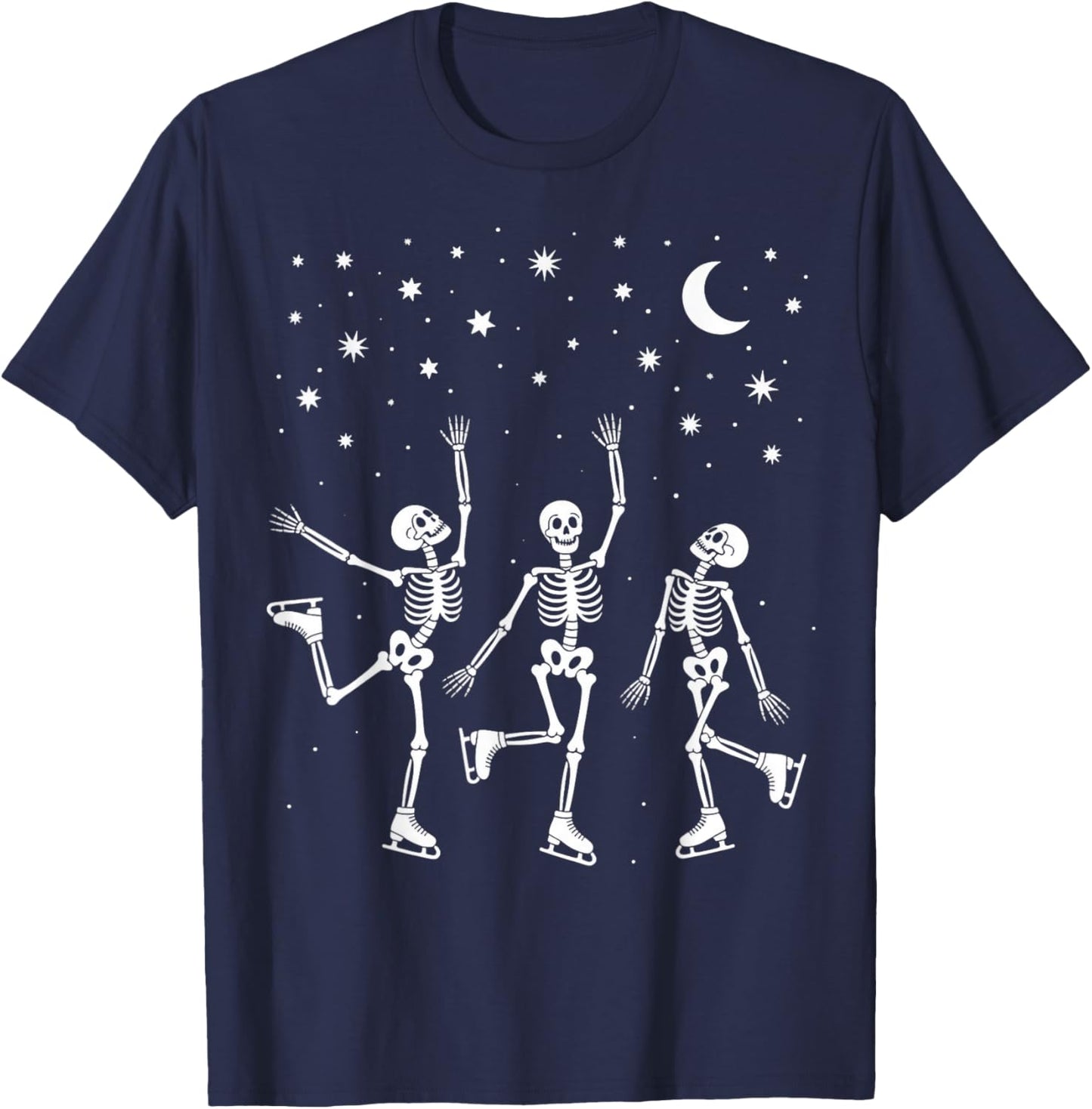 Skeleton Figure Skate Ice Skating Figure Skating T-Shirt - T-Shirt | Navy