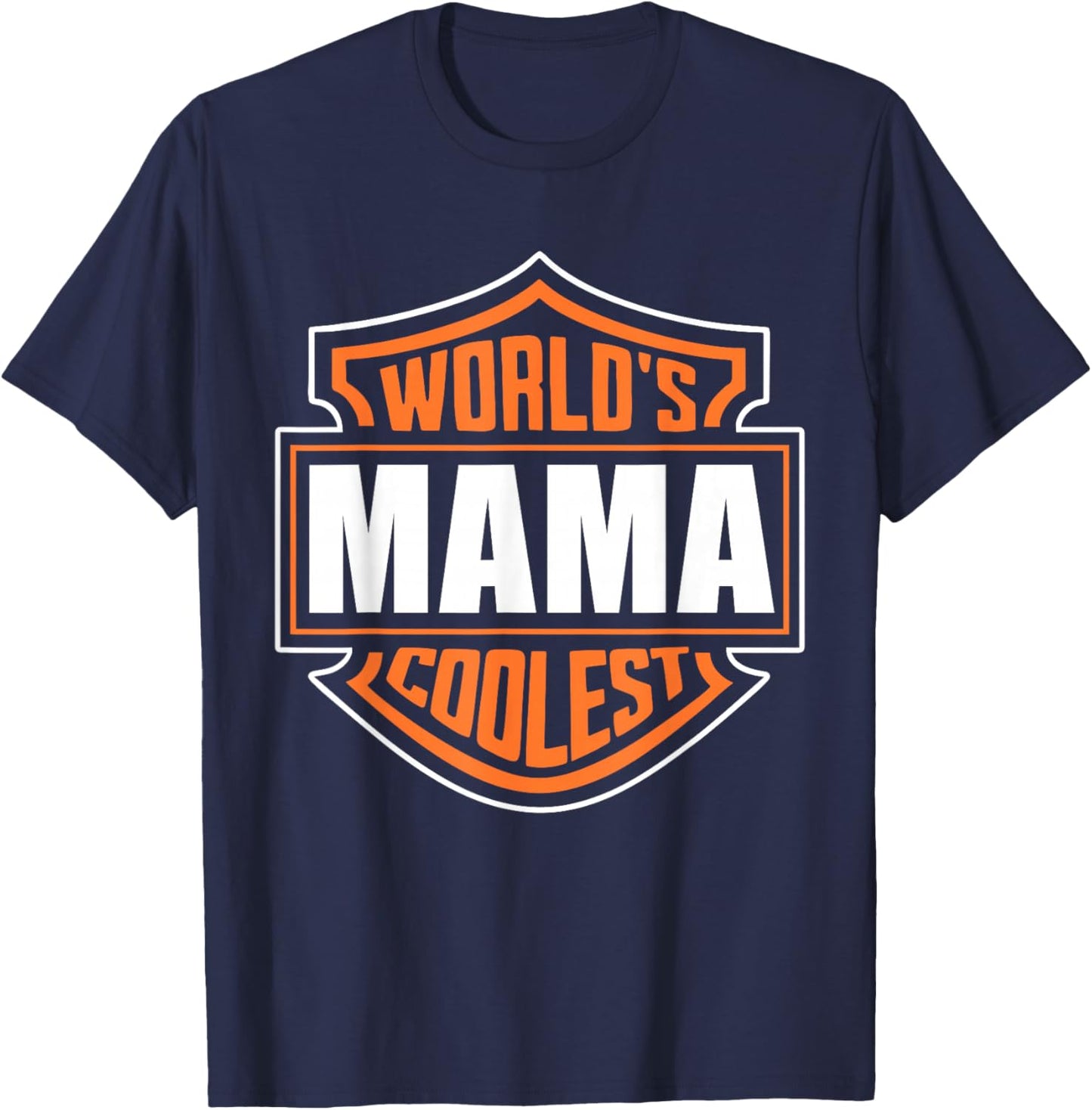 Retro World's Coolest Mama Matching Family Reunion Outfit T-Shirt - T-Shirt | Navy