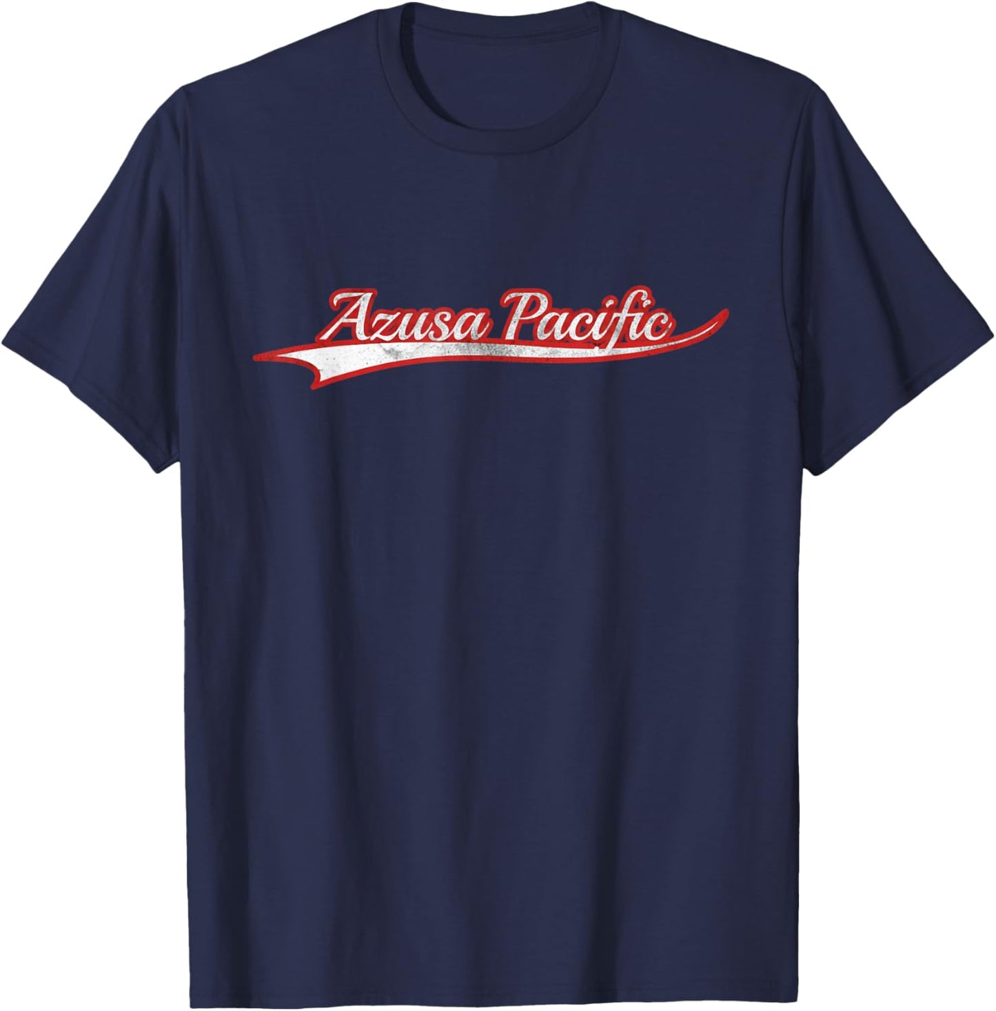 Azusa Pacific California Christian Vintage Varsity T-Shirt - T-Shirt | Navy