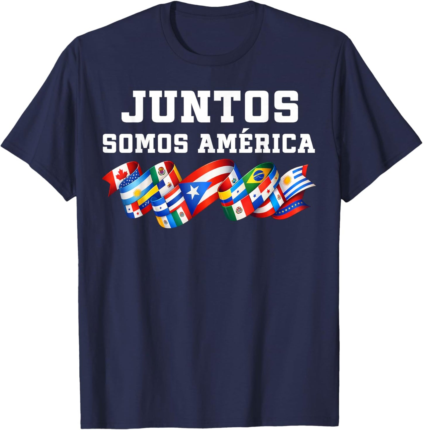 Juntos Somos América Together We are America Spanish T-Shirt - T-Shirt | Navy