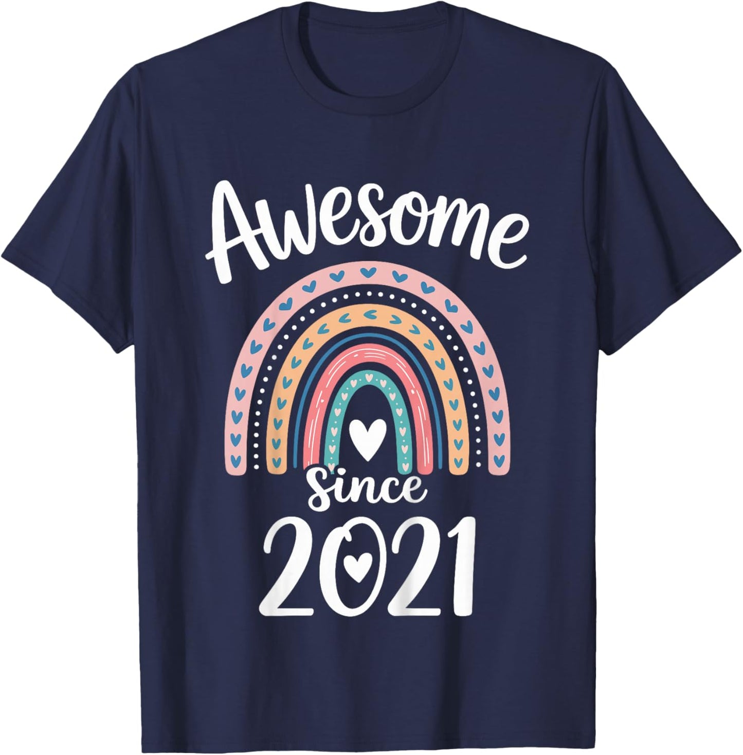 Awesome Since 2021 5th Birthday 5 Years Old T-Shirt - T-Shirt | Navy