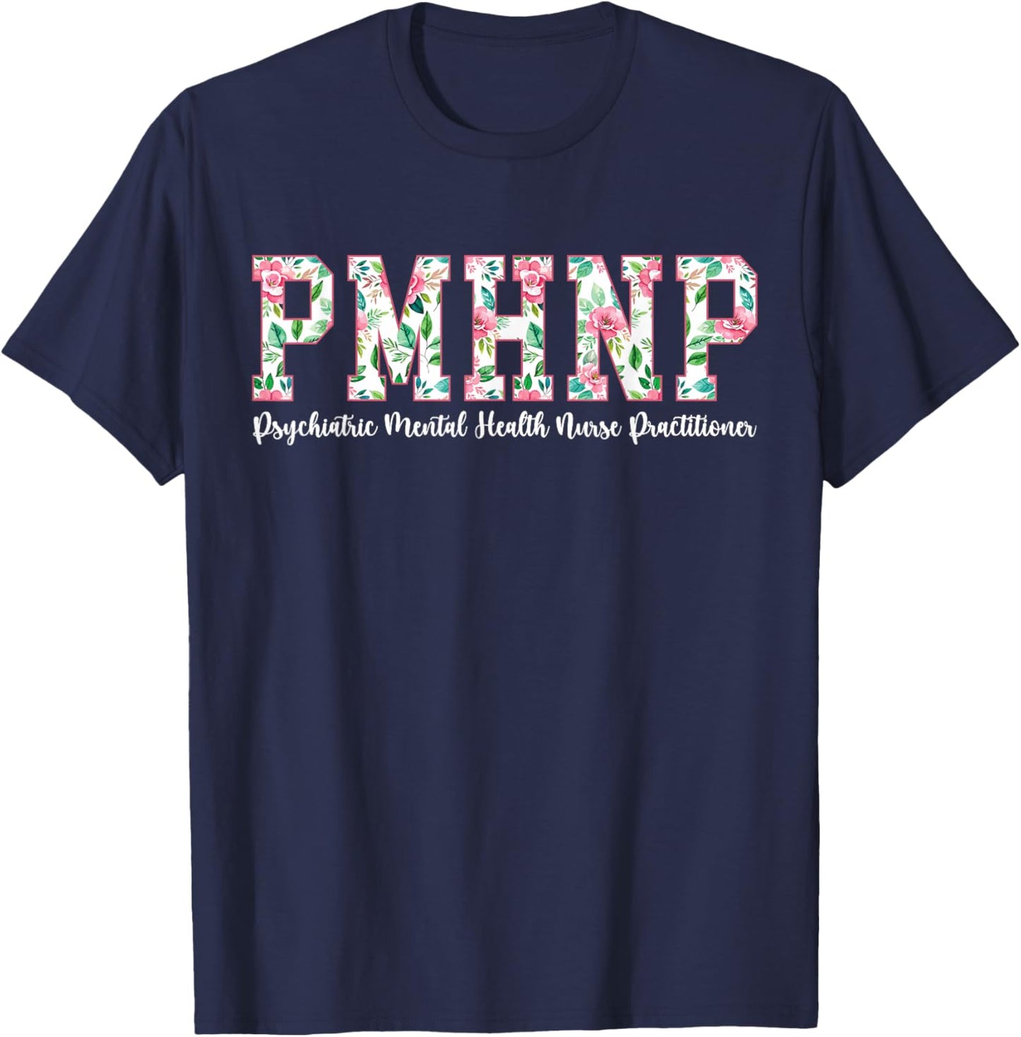 Boho PMHNP Psychiatric Mental Health Nurse Practitioner T-Shirt - T-Shirt | Navy
