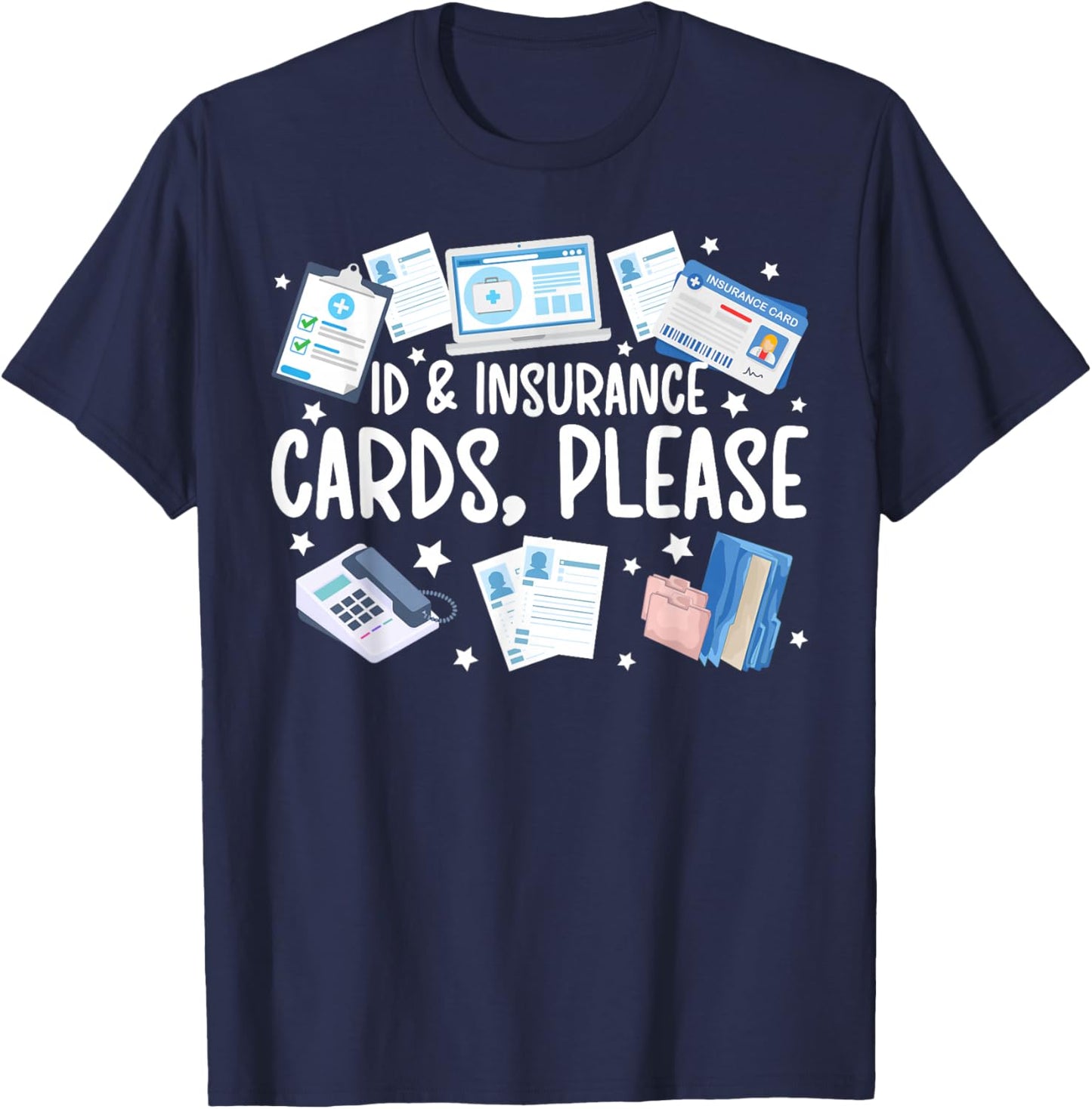 ER Registration Emergency Department Registration T-Shirt - T-Shirt | Navy