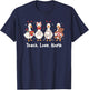 Teach Love Honk Goose Valentine Teacher Valentine Day T-Shirt - T-Shirt | Navy