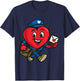 Heart Postal Worker Valentine's Day Mail Delivery T-Shirt - T-Shirt | Navy