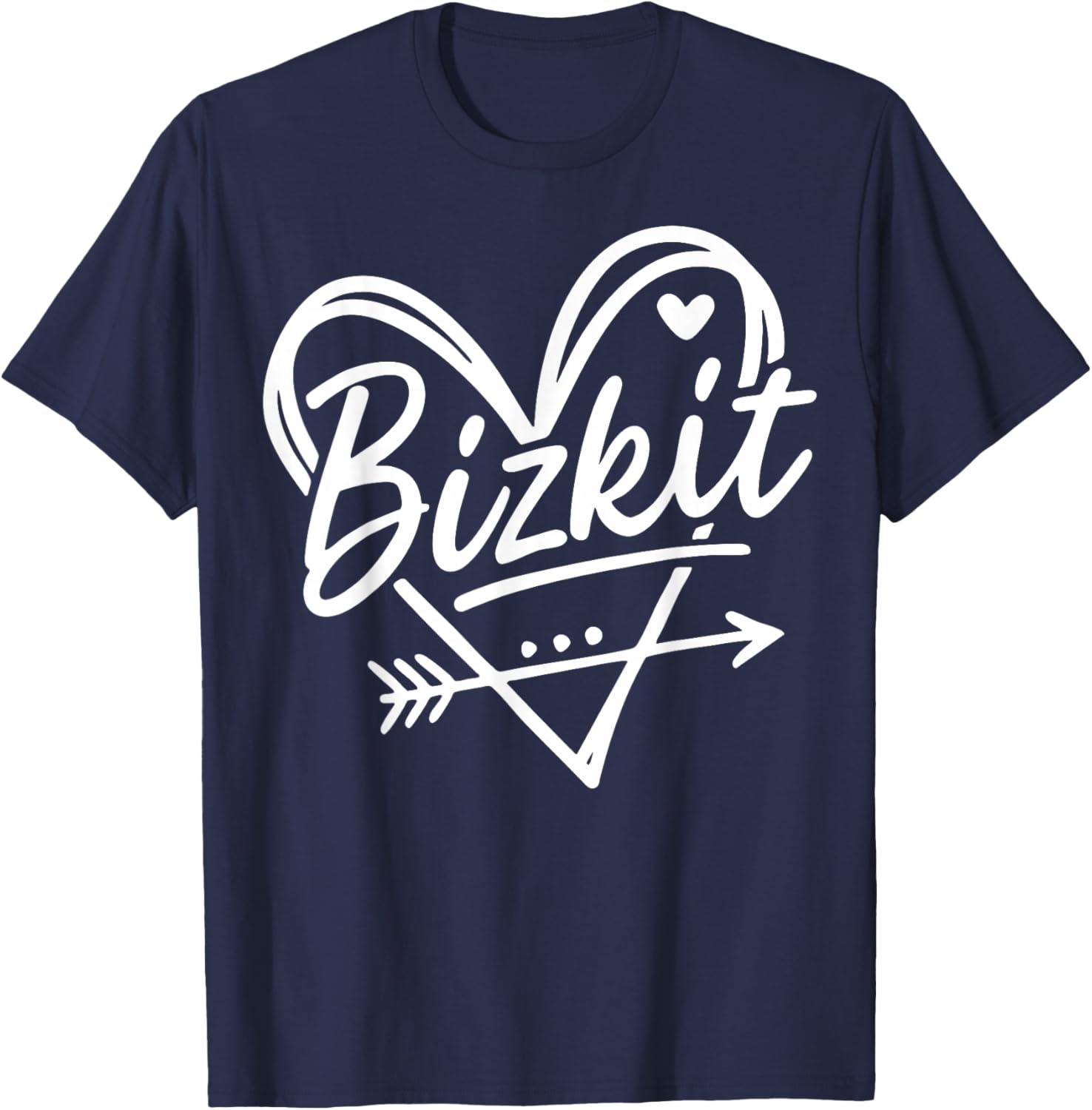 Vintage Bizkit Graphic Heart Gift Women Kid T-Shirt - T-Shirt | Navy