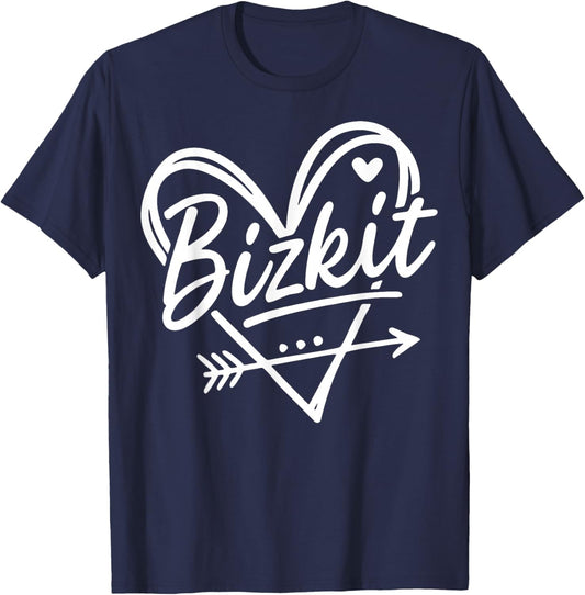 Vintage Bizkit Graphic Heart Gift Women Kid T-Shirt - T-Shirt | Navy