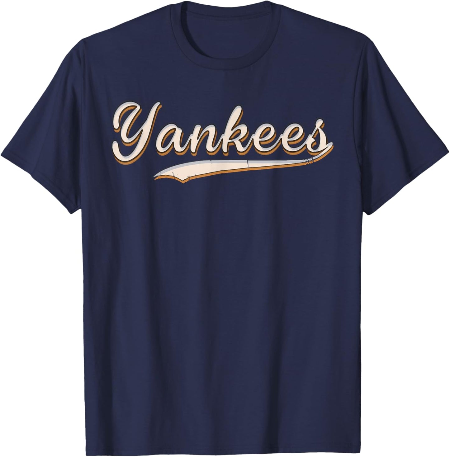 Vintage Yankees Retro Style 70s 80s First Name Personalized T-Shirt - T-Shirt | Navy