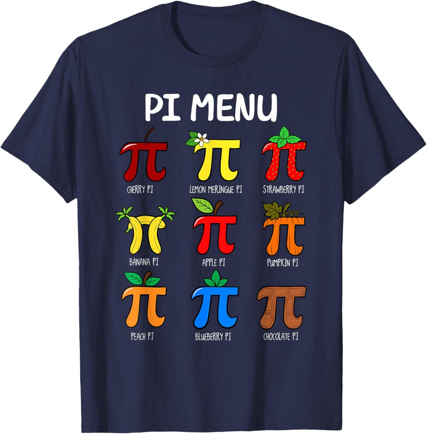 Pi Menu 3.14 Symbol Happy Pie Day Math Teacher Women Toddler T-Shirt - T-Shirt | Navy