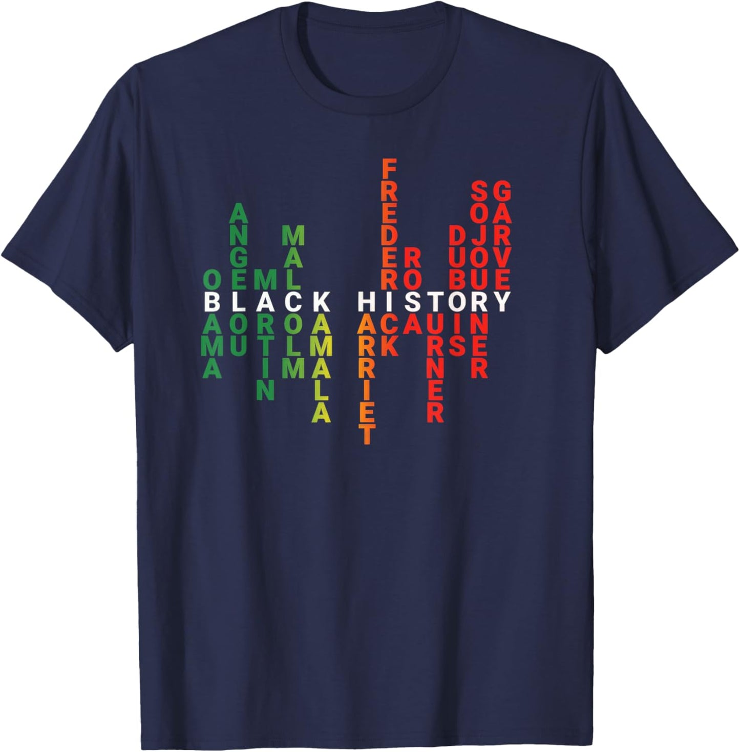 Black History Month Powerful Leaders T-Shirt - T-Shirt | Navy