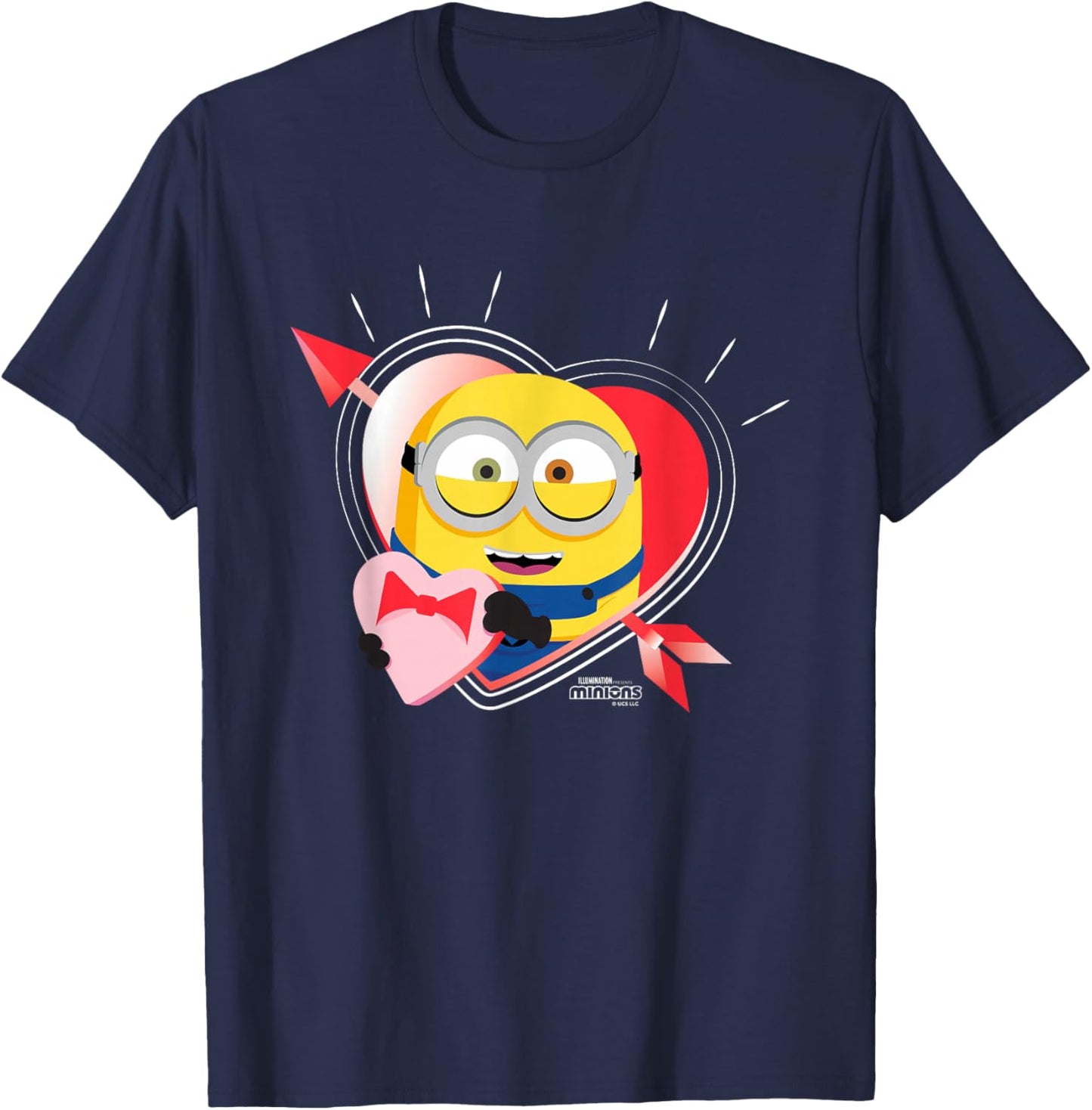 Minions Heartfelt Valentine T-Shirt - T-Shirt | Navy