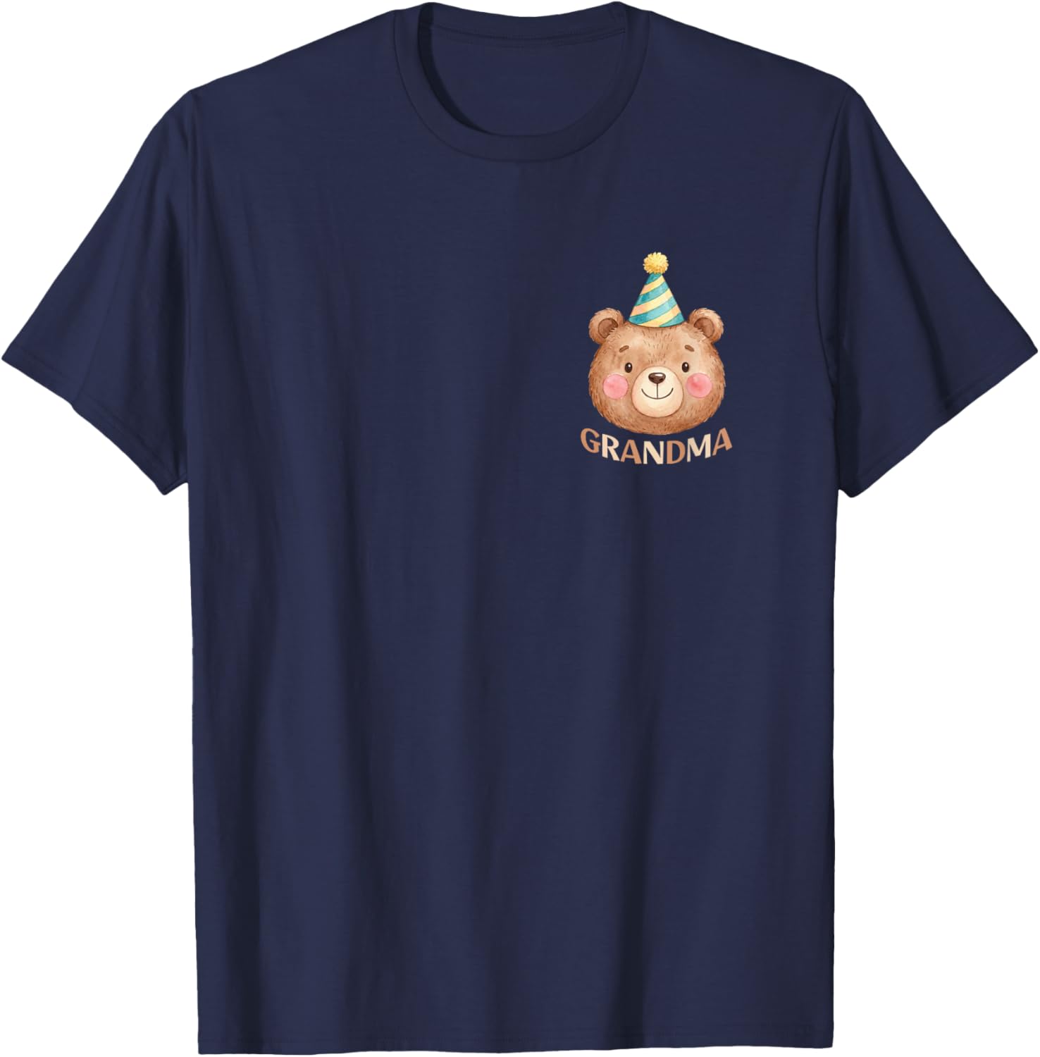 Grandma Bear 1st Birthday Boy Girl Family Matching Party T-Shirt - T-Shirt | Navy