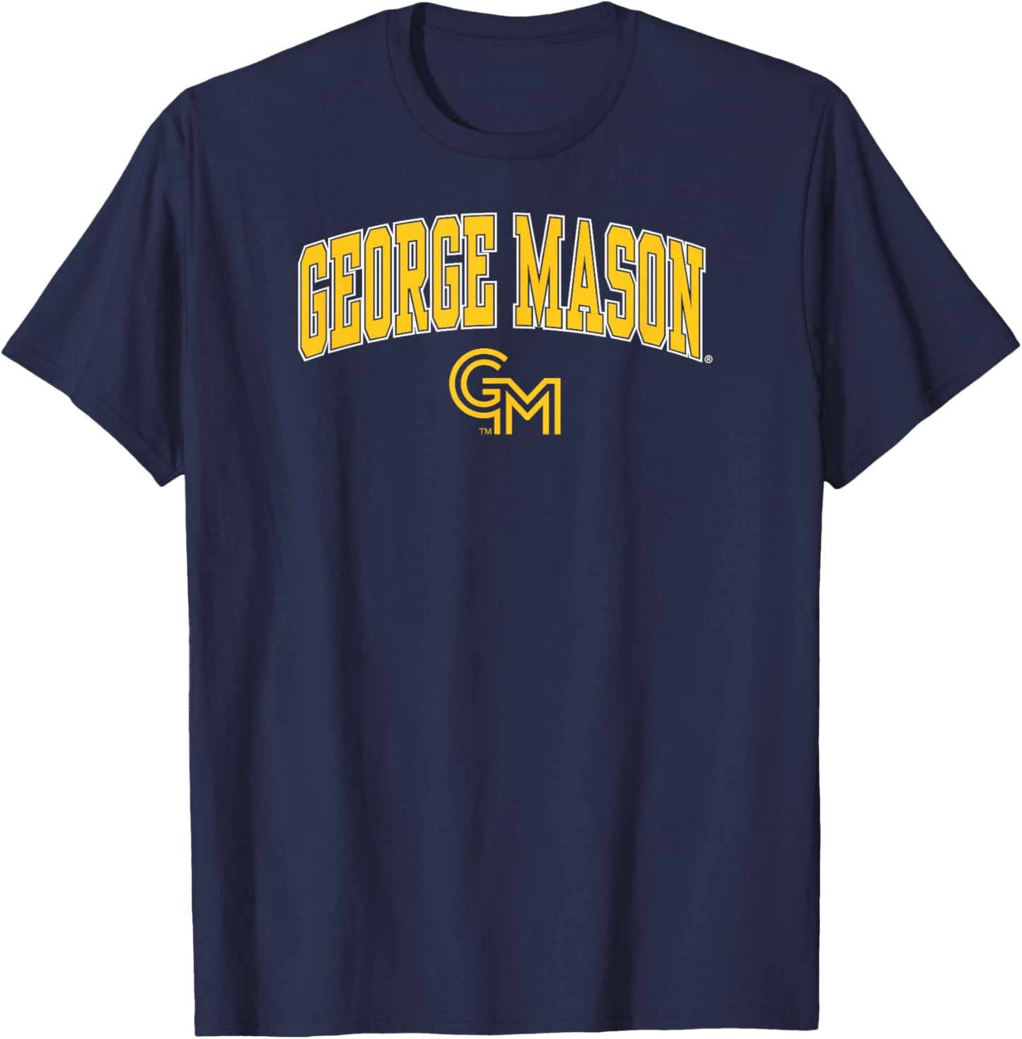 George Mason Patriots Arch Over Green Officially Licensed T-Shirt - T-Shirt | Navy