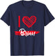 I Love Brian I Heart Brian T-Shirt - T-Shirt | Navy