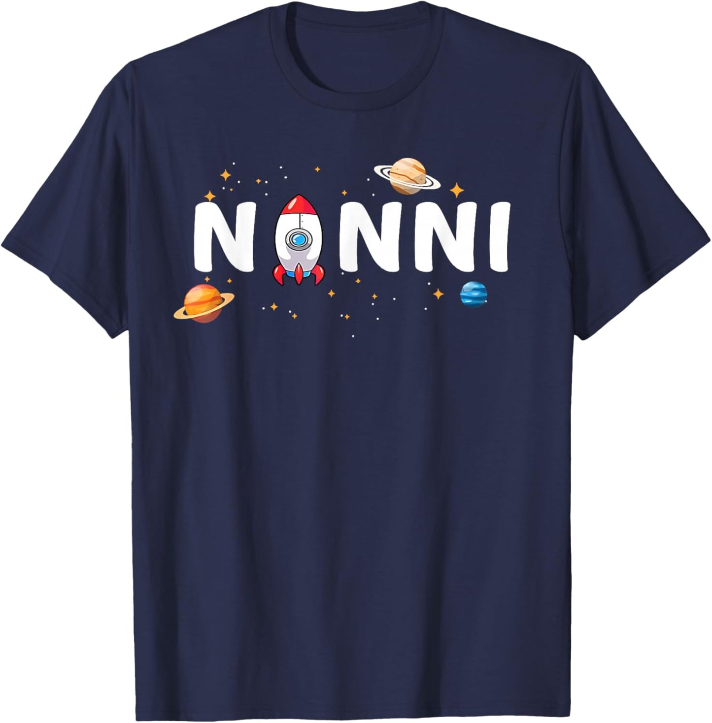 Nonni of The Birthday Boy Astronaut 1st Birthday Family T-Shirt - T-Shirt | Navy