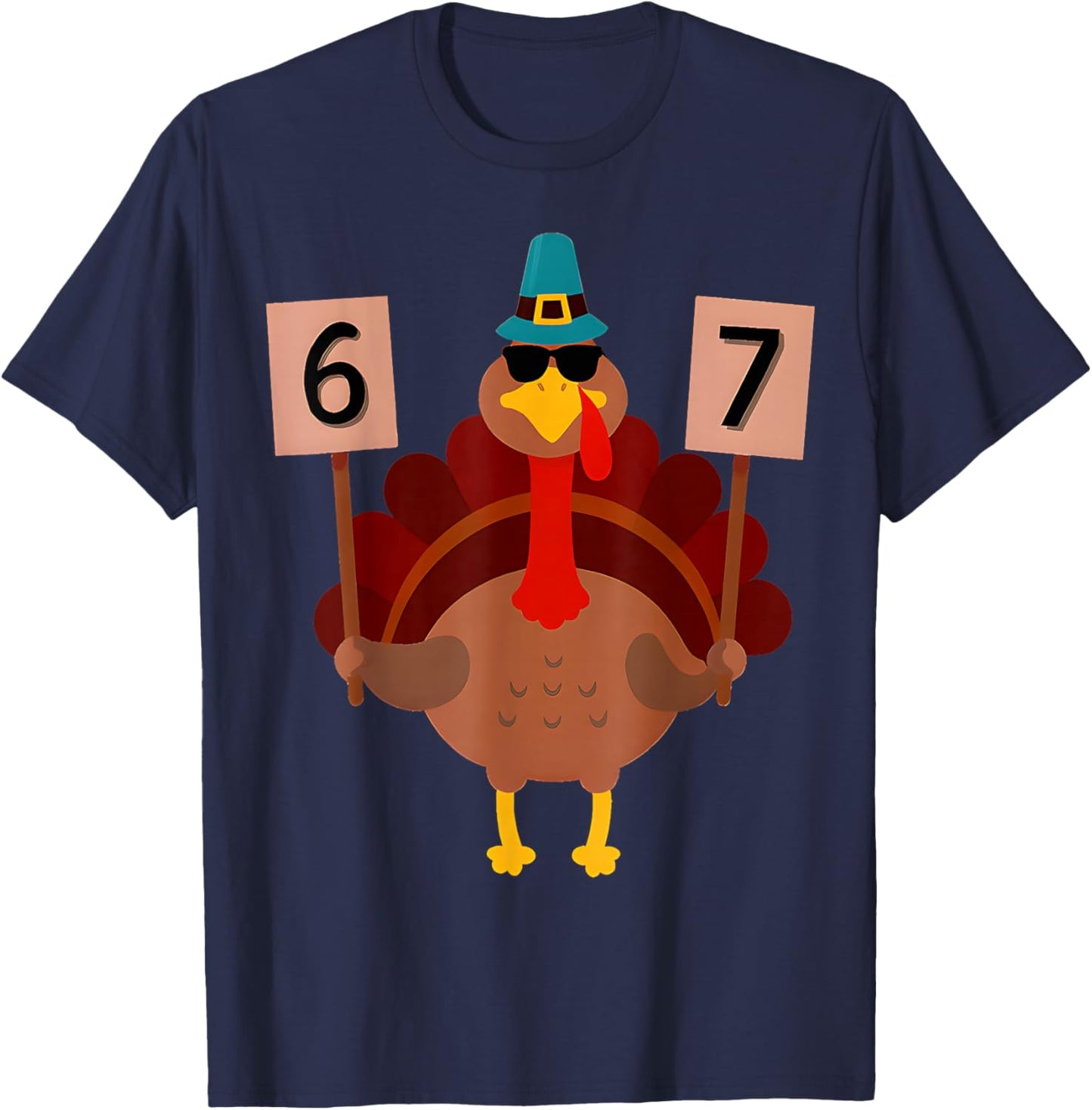 67 Thanksgiving Funny Turkey Thanksgiving 67 Turkey T-Shirt - T-Shirt | Navy