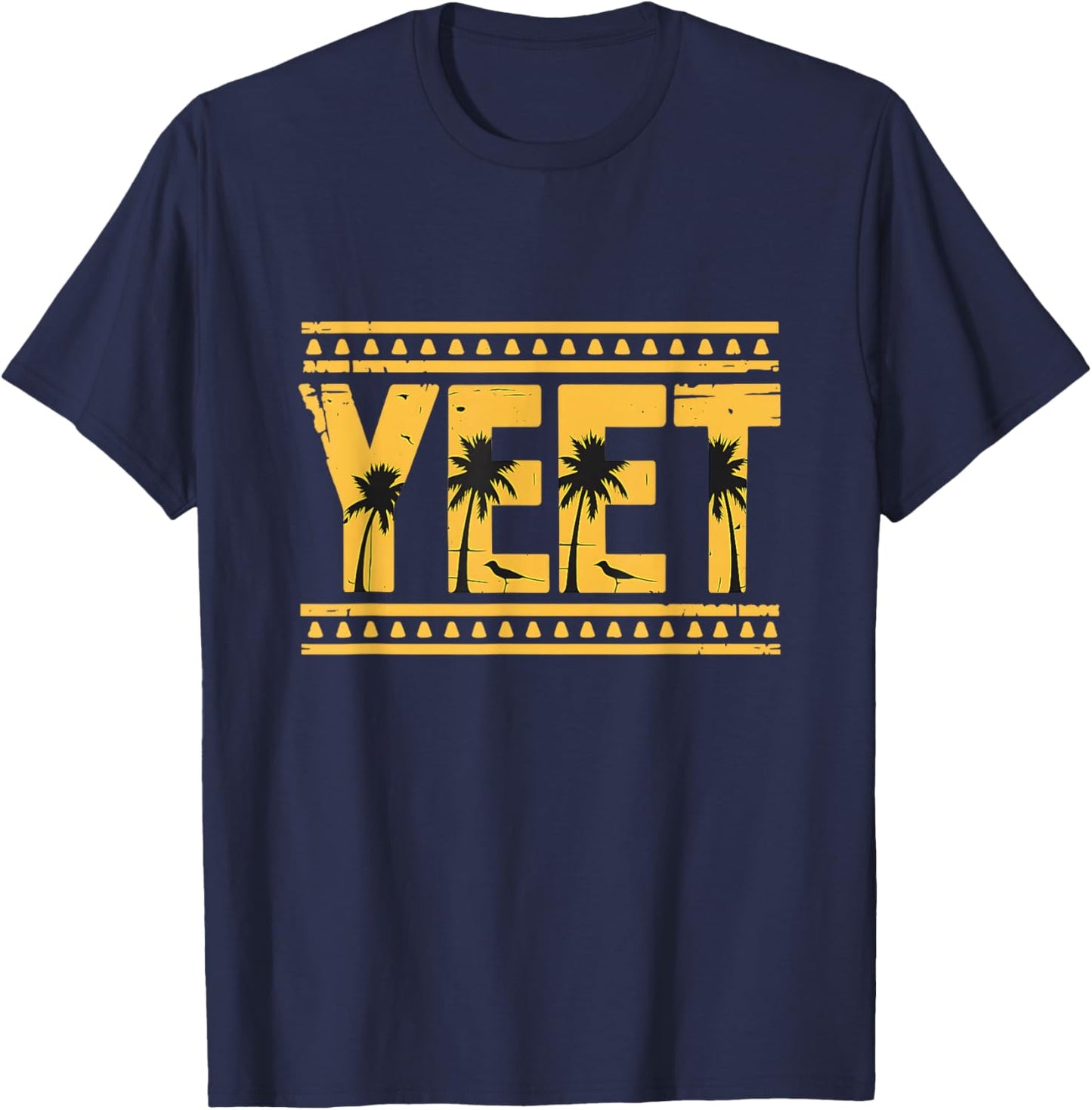 Yeet Tribal Art Meme Funny Slang Gift T-Shirt - T-Shirt | Navy
