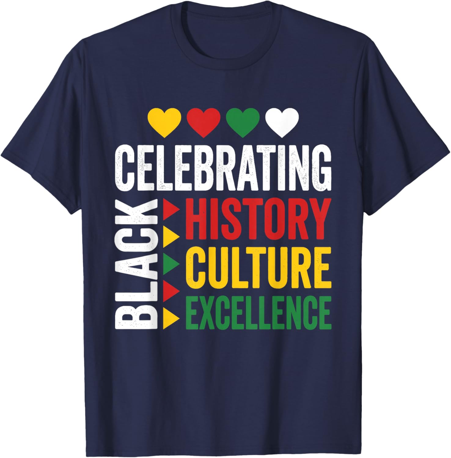Celebrating Black History Month African Afro Men Women Kids T-Shirt - T-Shirt | Navy