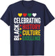 Celebrating Black History Month African Afro Men Women Kids T-Shirt - T-Shirt | Navy