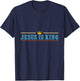 Jesus is King Christian Faith Graphic Design T-Shirt - T-Shirt | Navy