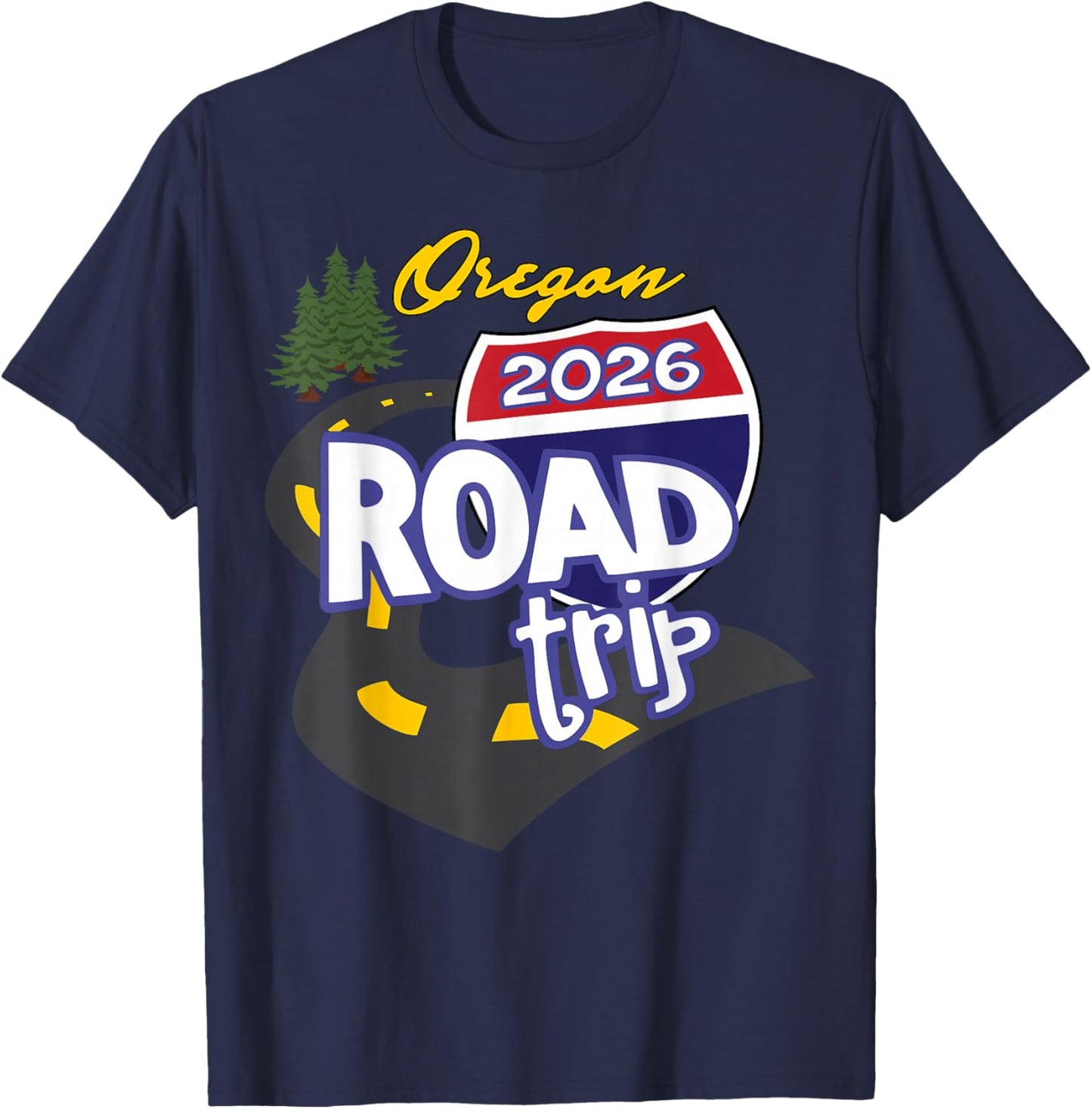 2026 Portland Oregon Road Trip T-Shirt - T-Shirt | Navy