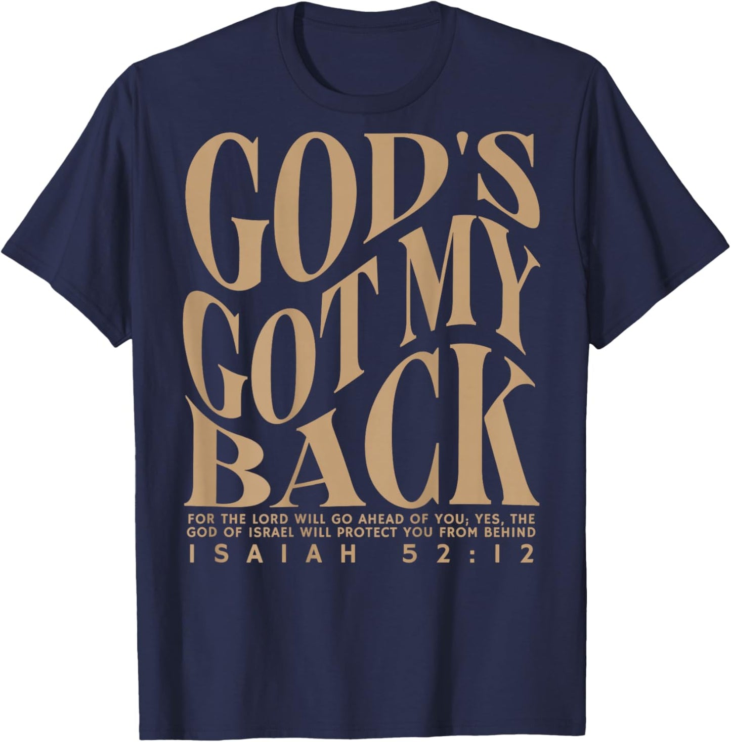 God's Got My Back (on Back) T-Shirt - T-Shirt | Navy