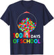 100 Days of School Gumball Machine 100th Day of School Kids T-Shirt - T-Shirt | Navy