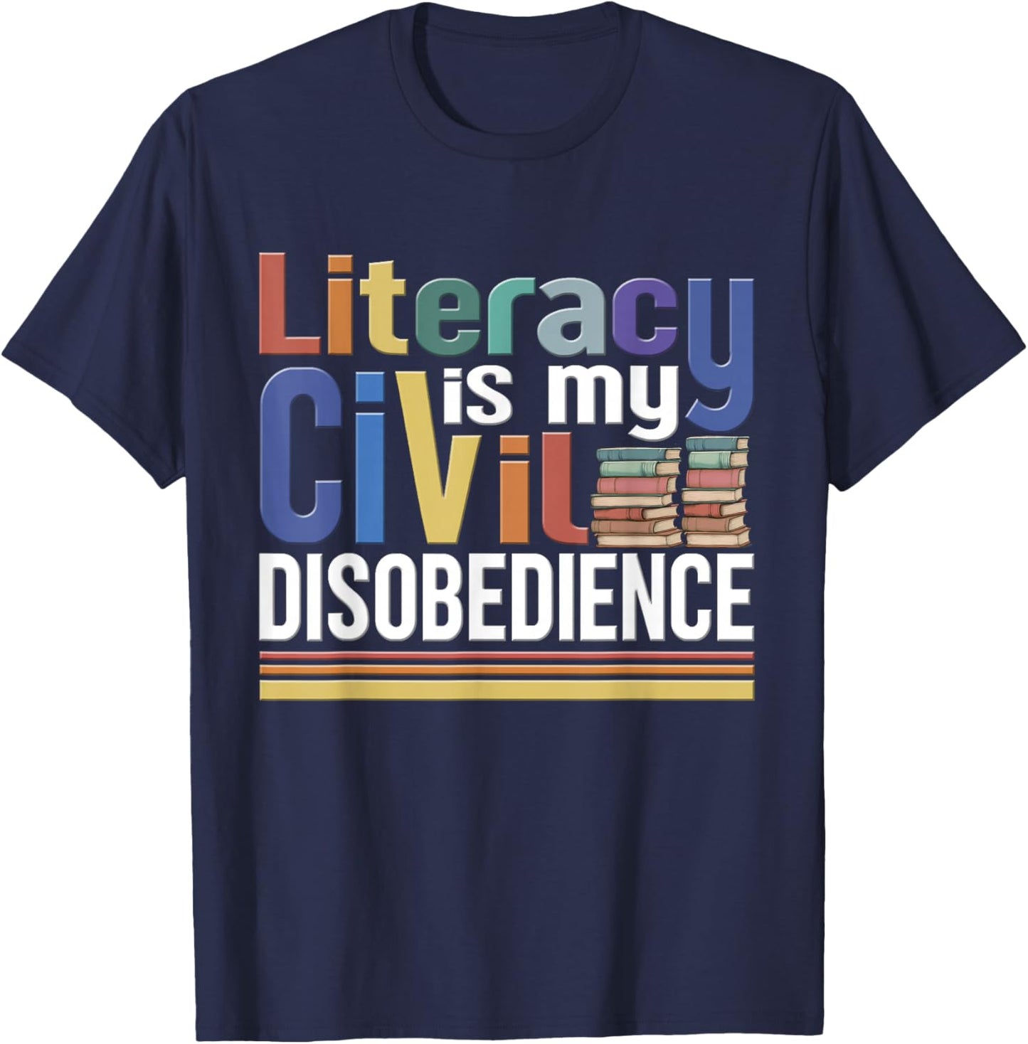 Banned Books Week Read Reading Book Lover Librarian T-Shirt - T-Shirt | Navy