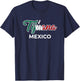 Tijuana Mexico Script Logo Travel City Pride Latino T-Shirt - T-Shirt | Navy