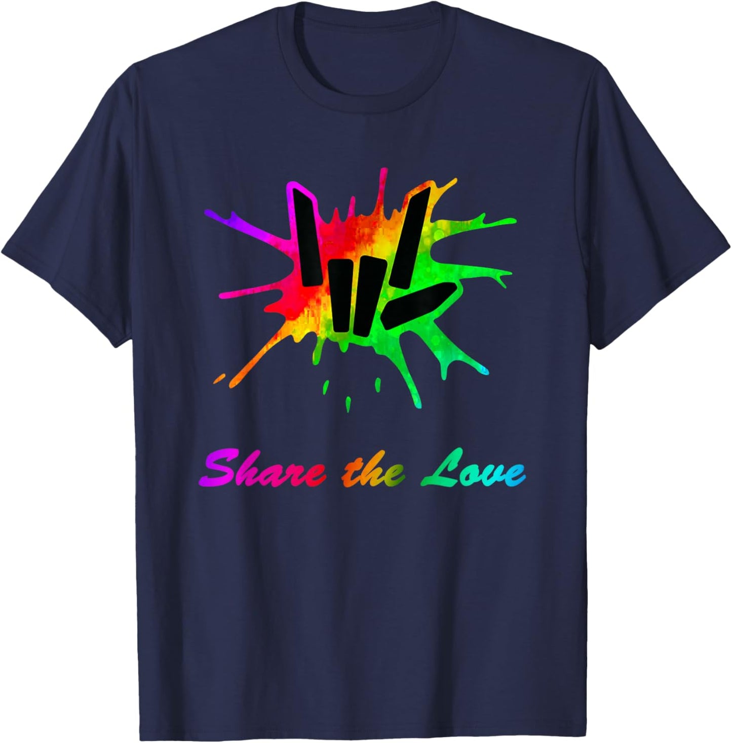 Sharer Share The Love Birthday Gifts for Kids and Youth T-Shirt - T-Shirt | Navy