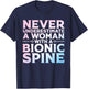 Spine Surgery Art Girls Back Lumbar Spine Surgery T-Shirt - T-Shirt | Navy