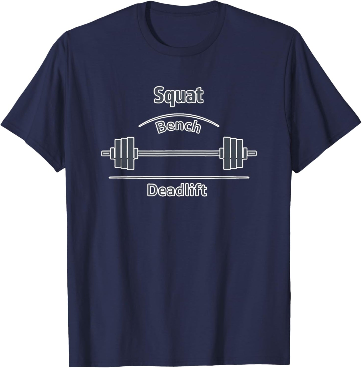 Powerlifter Squat Bench Press Deadlift T-Shirt - T-Shirt | Navy