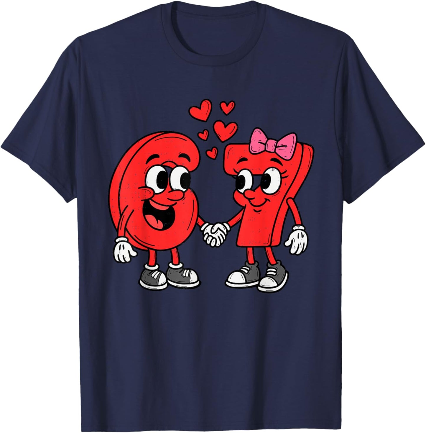 Cute Six Seven 6 7 Meme Valentines Day Girl Boy Teen Kids T-Shirt - T-Shirt | Navy