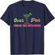 Over Par and Under The Influence Funny Golf Drinking T-Shirt - T-Shirt | Navy